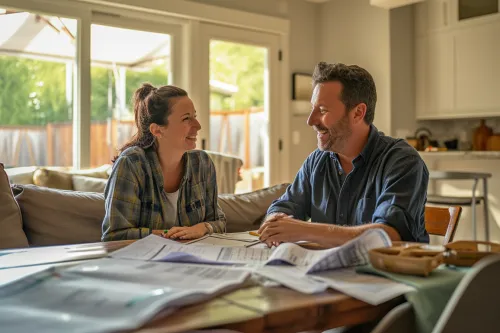 Maison en rénovation bénéficiant d'aides locales pour travaux d'isolation thermique écologique et économique