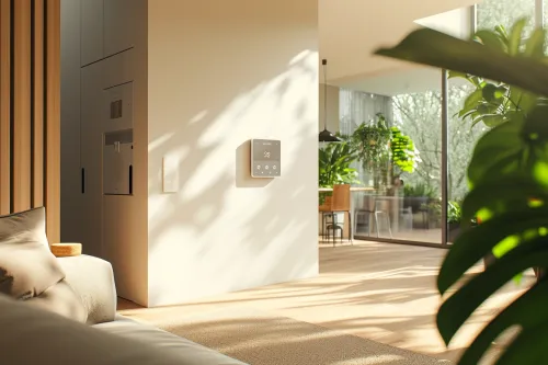 Système domotique intelligent contrôlant la température et l'éclairage pour réduire la consommation énergétique domestique